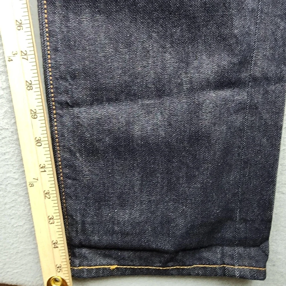 Levi's 505 Regular Jeans Mens 34x36 Dark Blue Wash Selvedge Straight Denim NWT
